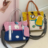 Vintage Contrast Color Casual Harajuku Shoulder Handbags Grunge Y2k Aesthetic Casual Underarm Bag Crossbody Bags